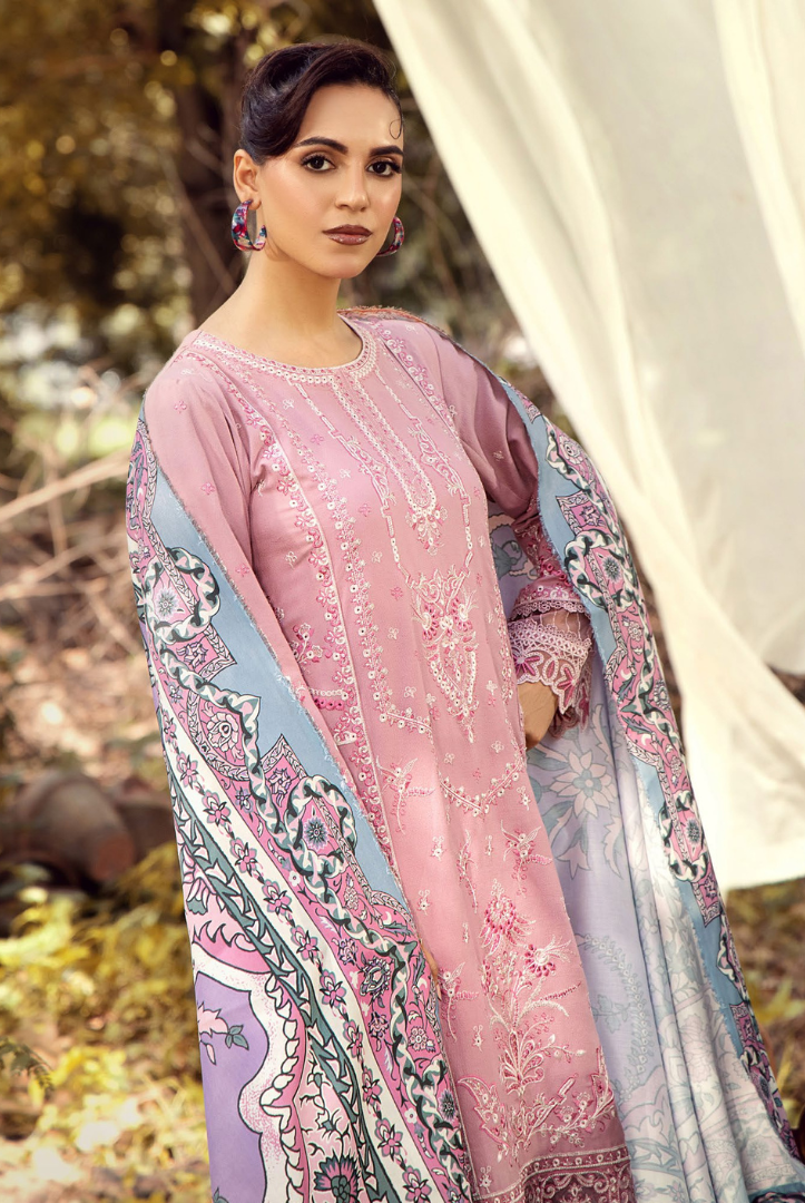 3 Piece Stitched DHANAK RTW Vol-02 BY ADAN'S LIBAS - 7794