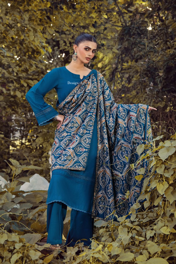 3 Piece Stitched DHANAK READY TO WEAR BY ADAN'S LIBAS - 7690