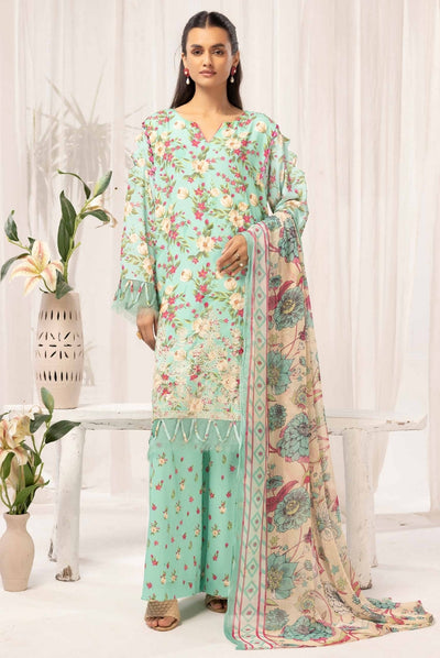 3 Piece Stitched Embroidered Digital Printed Suits Collection From Abeera By Johra - 03