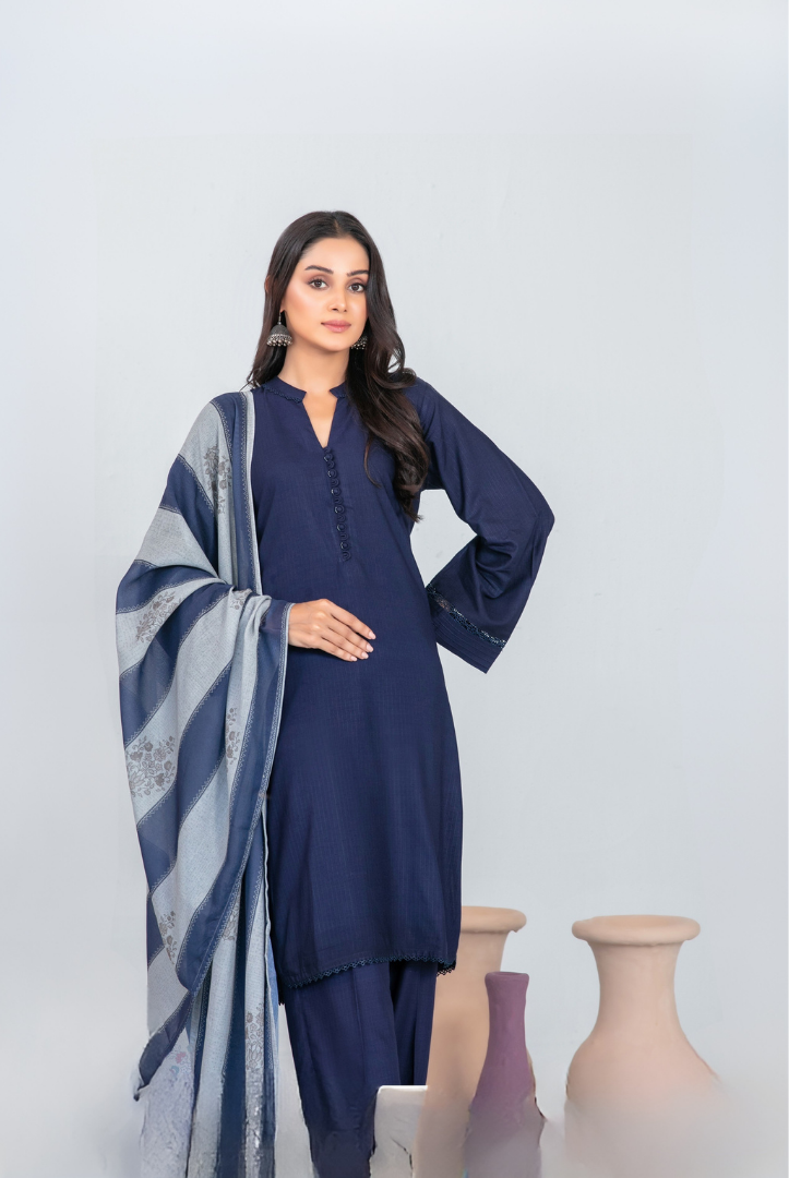 3 Piece Stitched FANCY SHAWL DIGITAL PRINT Asmera Collection'25 By Tawakkal D-5735