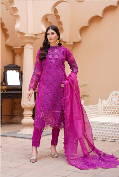 Qaus-e-Qaza 3 Piece Stitched Luxury Eid Lawn'24 Suit - ROOH