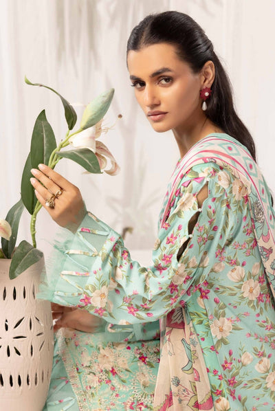 3 Piece Stitched Embroidered Digital Printed Suits Collection From Abeera By Johra - 03