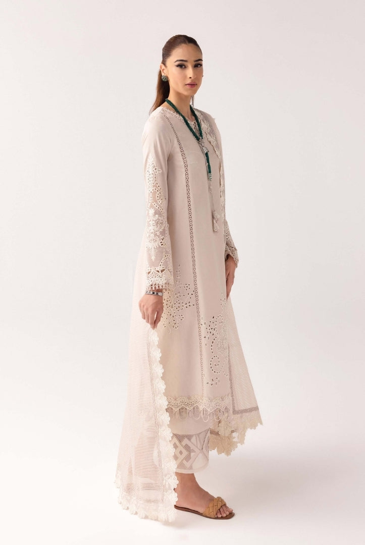 3 Piece Stitched Luxury Suits From Qalamkar Basic Pret'25 Collection - NAIRE
