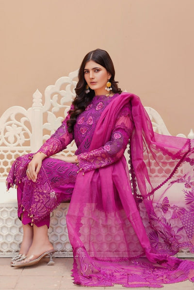 Qaus-e-Qaza 3 Piece Stitched Luxury Eid Lawn'24 Suit - ROOH