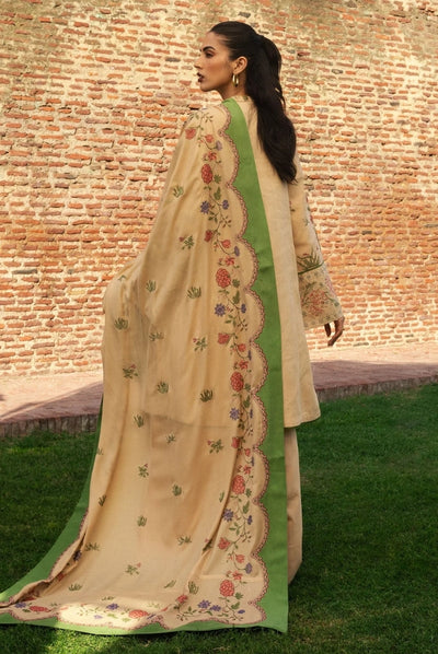 3 Piece Stitched Embroidered Khaddar Suit From Zara Shahjahan Winter Shawl Collection - NEGAH