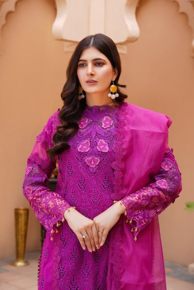 Qaus-e-Qaza 3 Piece Stitched Luxury Eid Lawn'24 Suit - ROOH