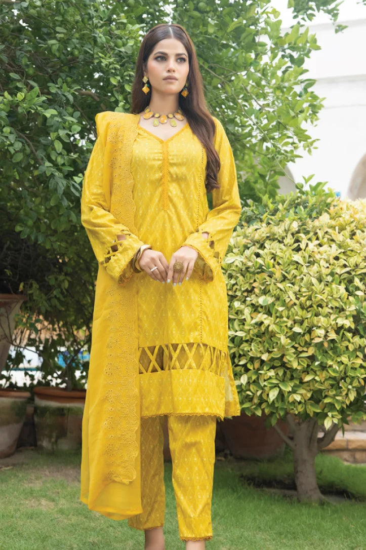 Identic Seperates Chiffon 3 Piece Stitched Suit - 03