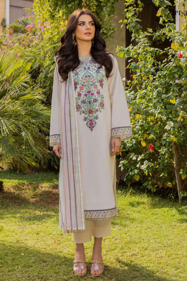 2 Piece Stitched Festive Pret Suit By Asim Jofa -  Off White
