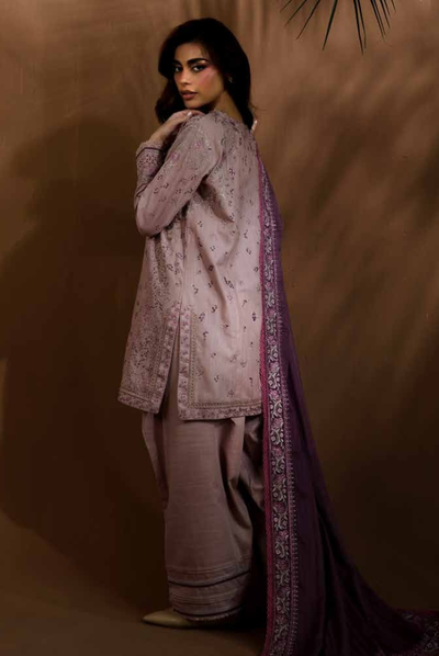 3 Piece Unstitched Embroidered Herringbone Winter Shawl by Sobia Nazir WS25-Design - 6 B