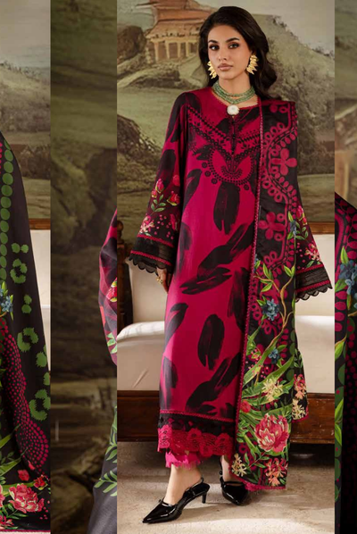 3 Piece Stitched Nureh Signature Printed Linen'25 SP-177