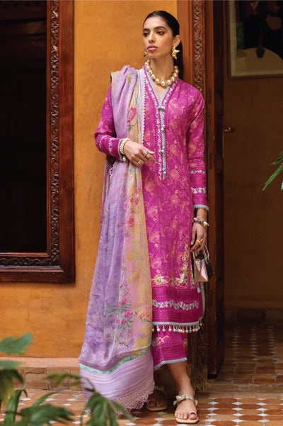 3Piece Stitched Suit By Farah Talib - MARRAKECH MAGENTA
