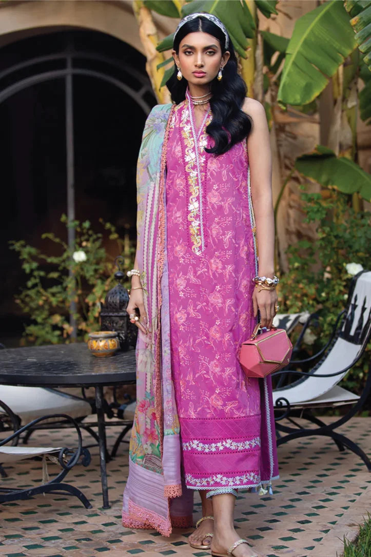 3Piece Stitched Suit By Farah Talib - MARRAKECH MAGENTA