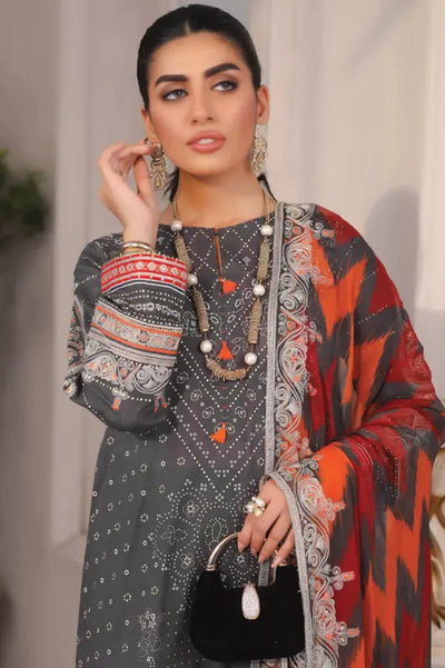 3 Piece Stitched Embroidered Lawn Suit By LSM Gold Lakhany - AN-00785