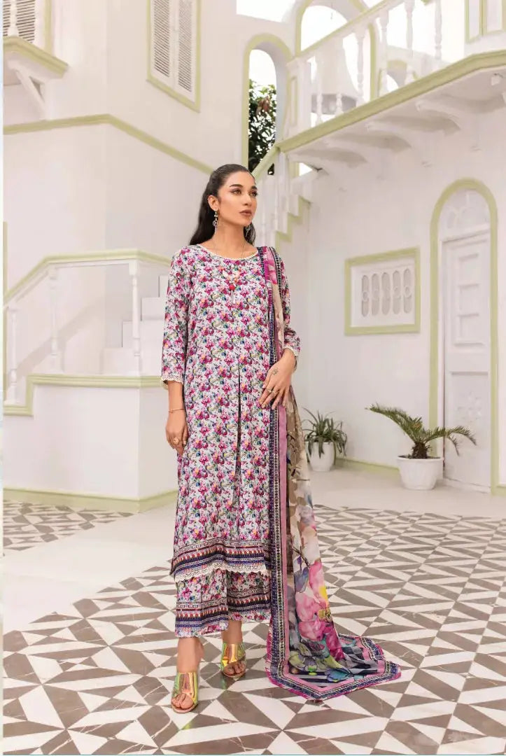 3 Piece Stitched Suits By Sakina Anarkali - 01