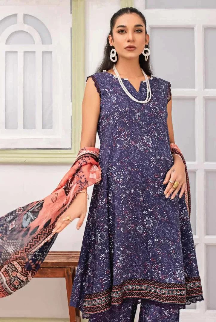 3 Piece Stitched Suits By Sakina Anarkali - 02