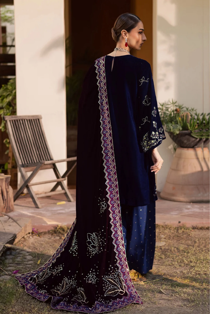 3 Piece Unstitched Velvet Embroidered Maya by Nurèh Wedding Edit Vol-II NU25MV NW-116