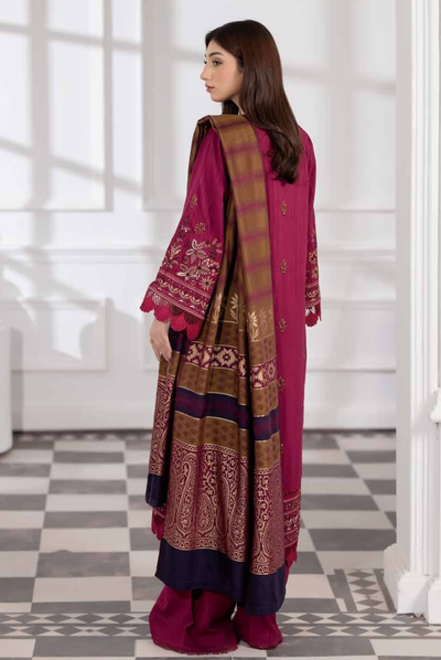 3 Piece Unstitched Embroidered Jacquard Shaw Ameeli by Johra JW -739