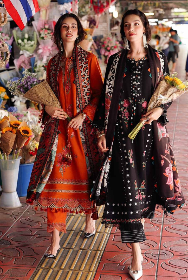 3 Piece Stitched EMBROIDERED PEACH LEATHER WITH PRINTED WOOL SHAWL by Charizma Poshima Vol-1'25 PSW5-03