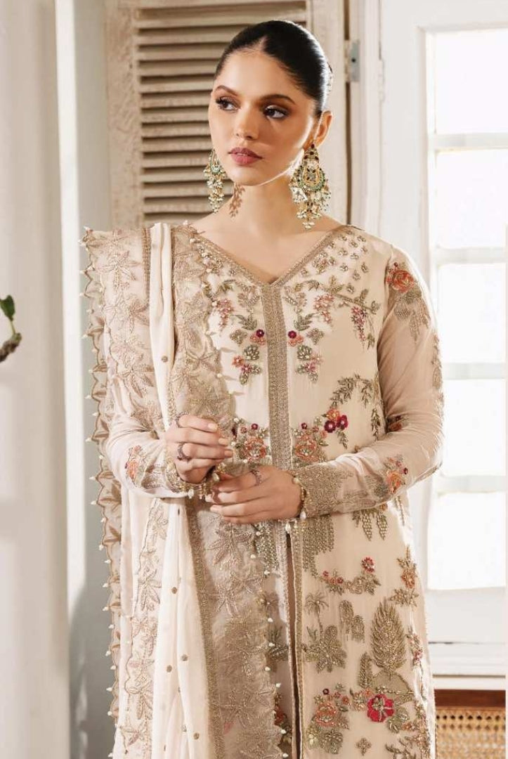 Muse By Serene 3 Piece Stitched Embroidered Chiffon Suit - PERLE