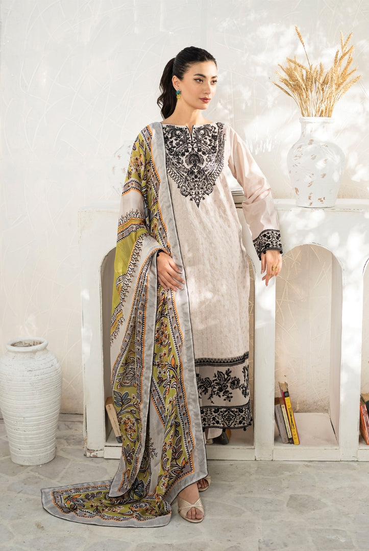 Sienna 3 Piece Stitched Lawn Suit Collection'24 By Muraad - KASIA