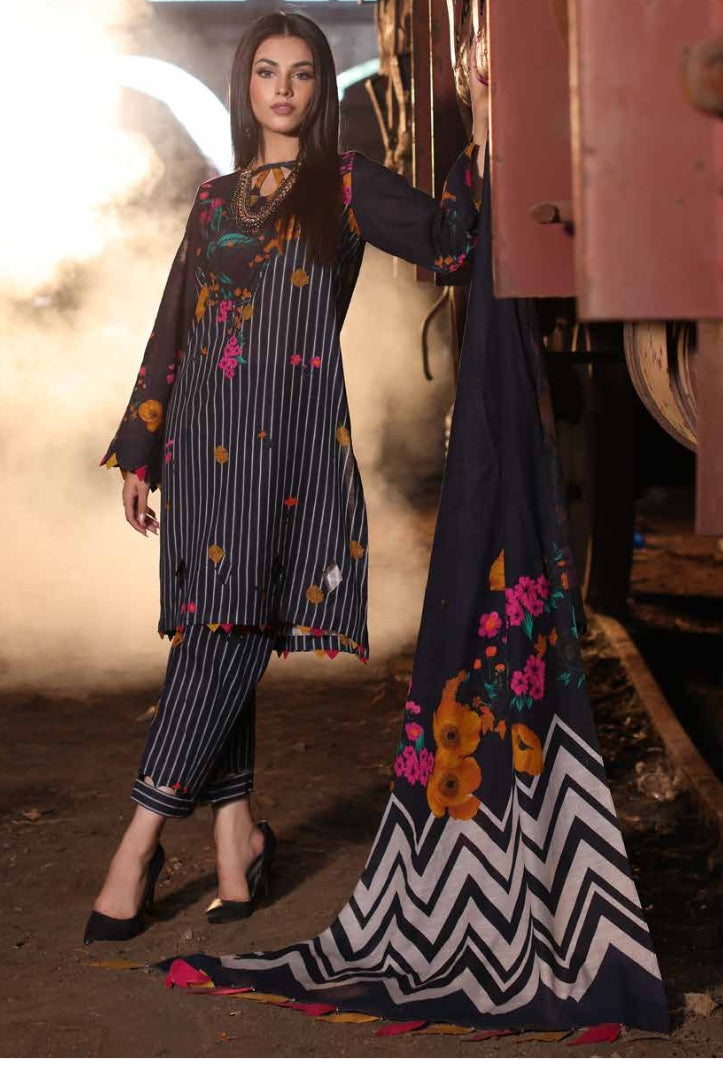 3 Piece Stitched Printed Khaddar Suit From Charizma C-Prints Vol-1 - 04