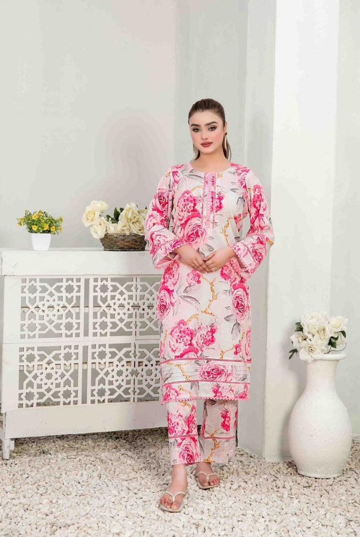 2 Piece Stitched Digital Printed Lawn Suit From Nada By Tawakkal - 04