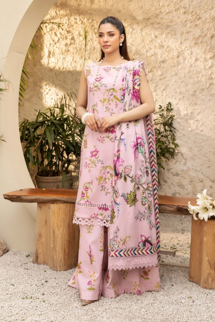 3 Piece Stitched Printed Lawn Suit From Maria.B By M.Basics Vol-01 Collection'25  Elaheh - 04