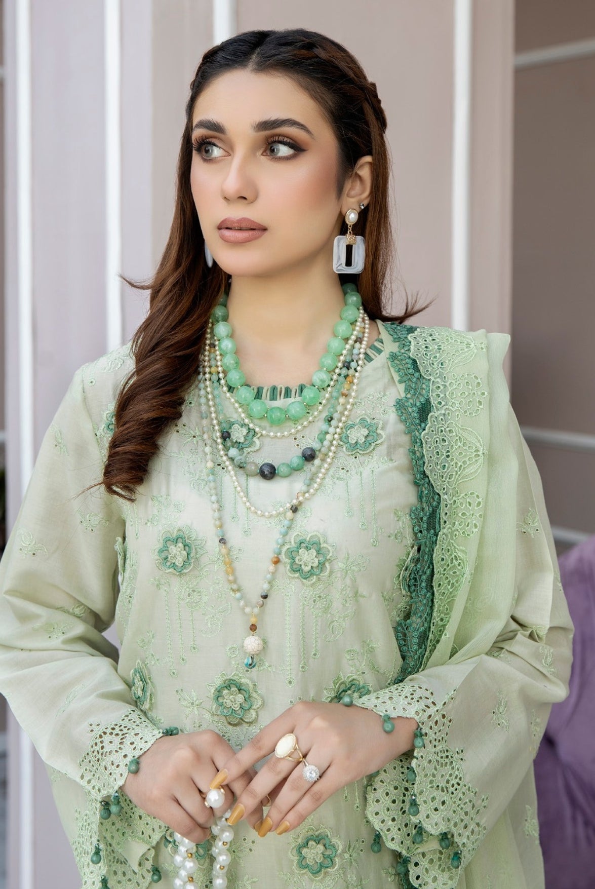 Adan Libas Chantelle 3 Piece Stitched Suit - Lily