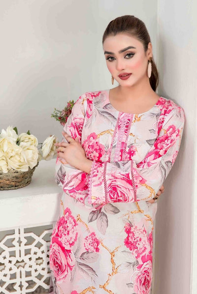 2 Piece Stitched Digital Printed Lawn Suit From Nada By Tawakkal - 04