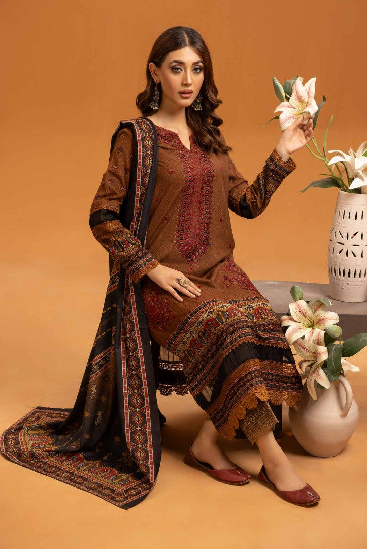 3 Piece Stitched Digital Printed Suits Collection From Roop By Johra - 04