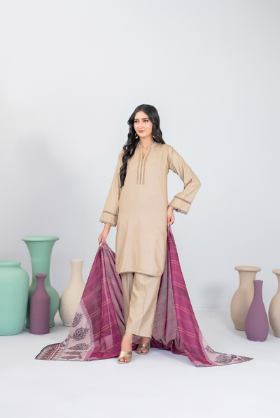 3 Piece Stitched FANCY SHAWL DIGITAL PRINT Asmera Collection'25 By Tawakkal D-5736