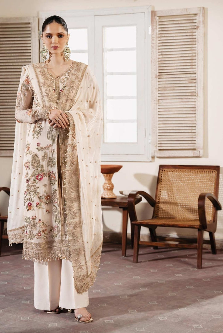 Muse By Serene 3 Piece Stitched Embroidered Chiffon Suit - PERLE