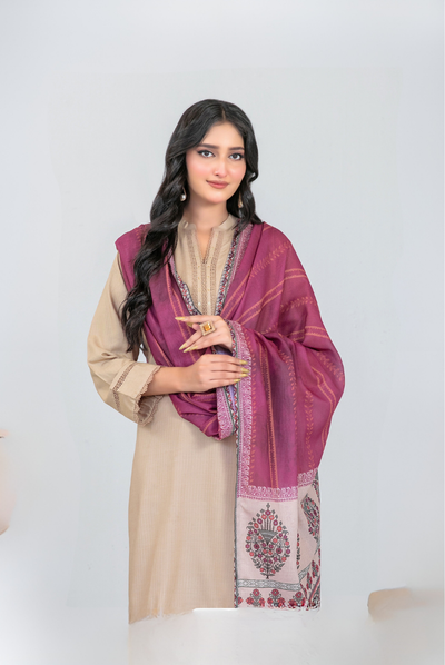 3 Piece Stitched FANCY SHAWL DIGITAL PRINT Asmera Collection'25 By Tawakkal D-5736