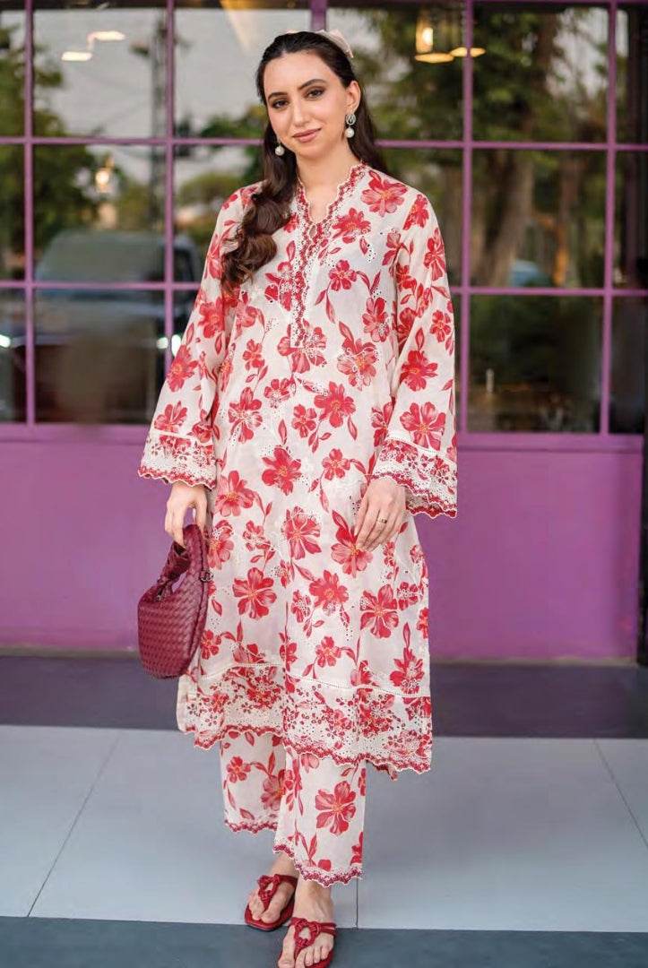 02 Piece Stitched Cambric Embroidered Suit By Lakhany Brunch - 04