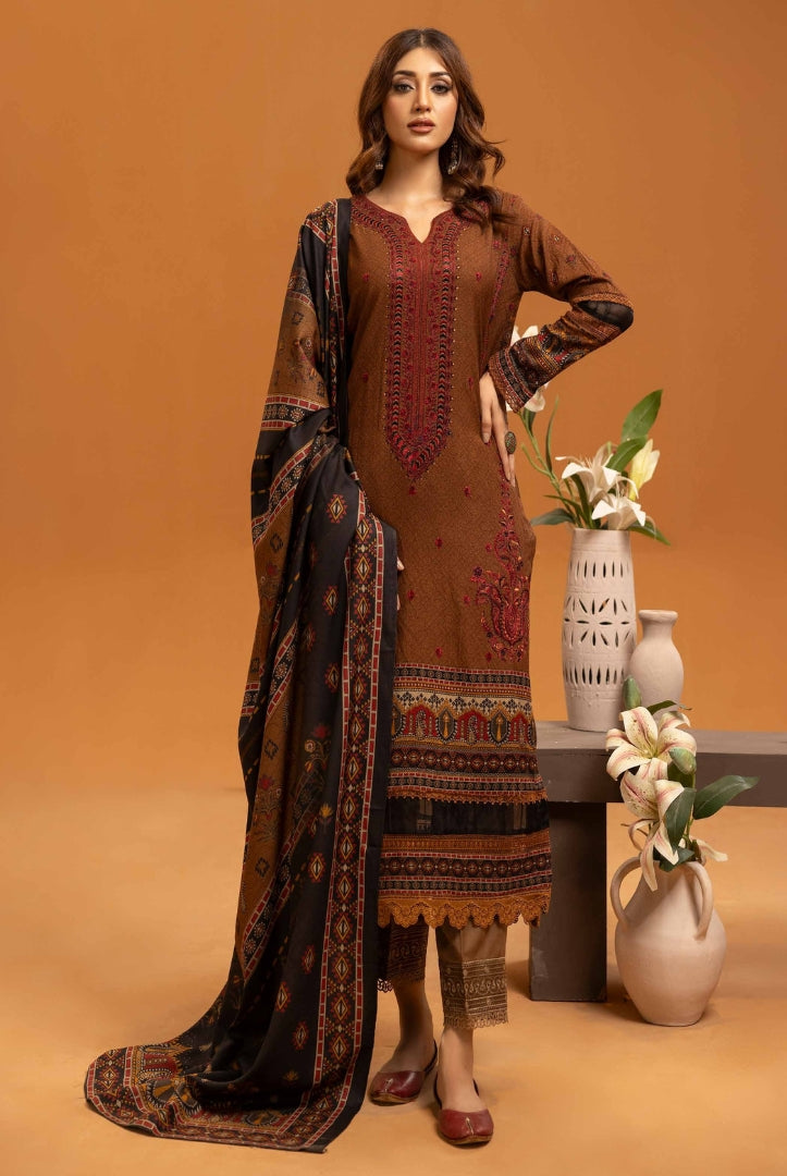 3 Piece Stitched Digital Printed Suits Collection From Roop By Johra - 04