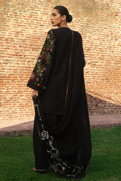 3 Piece Stitched Embroidered Khaddar Suit From Zara Shahjahan Winter Shawl Collection - LALEH