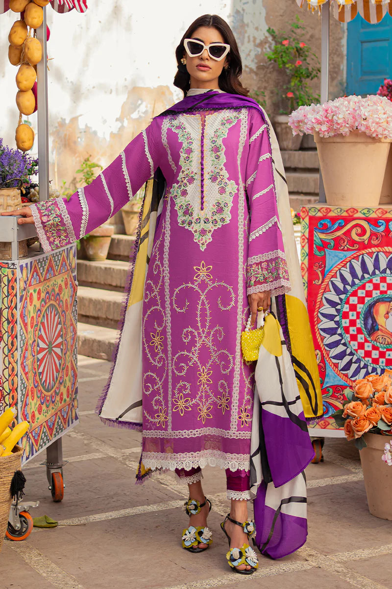 3 Piece Mushq TESORO Stitched Lawn Suit - ANGELICA