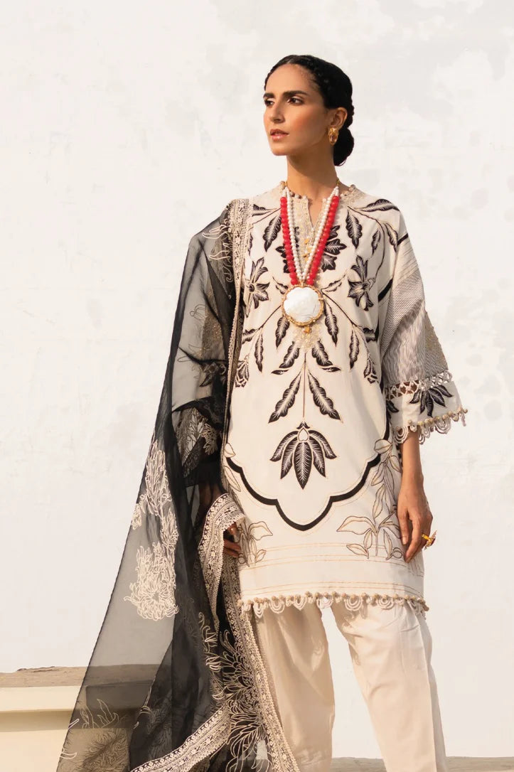 Muzlin By Sana Safinaz 3 Piece Stitched Suit - 01