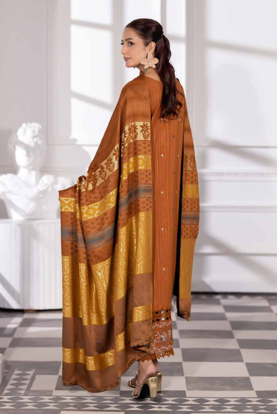 3 Piece Unstitched Embroidered Jacquard Shaw Ameeli by Johra JW -740