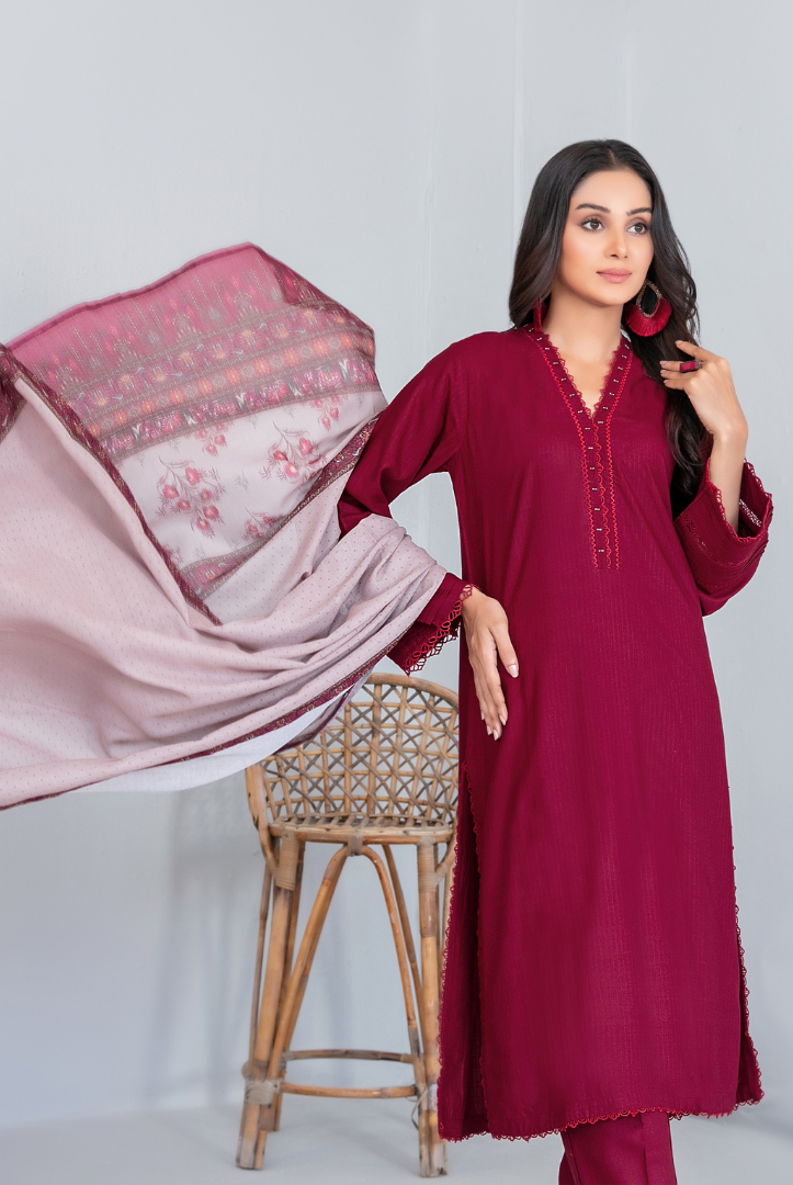 3 Piece Stitched FANCY SHAWL DIGITAL PRINT Asmera Collection'25 By Tawakkal D-5737