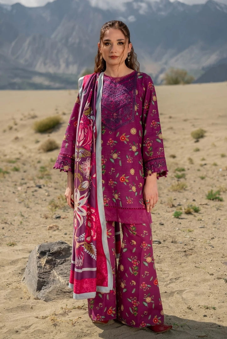 3 Piece Stitched Printed Khaddar Suit From M.Basics By Maria.B Collection - 05
