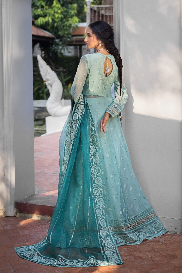 Roohi By Mushq 4 Piece Stitched Embroidered Organza Suit - MEERA