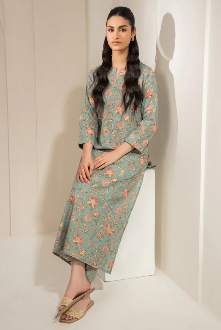 2 Pc Stitched Printed Lawn Suit By Limelight Summer Collection - 05