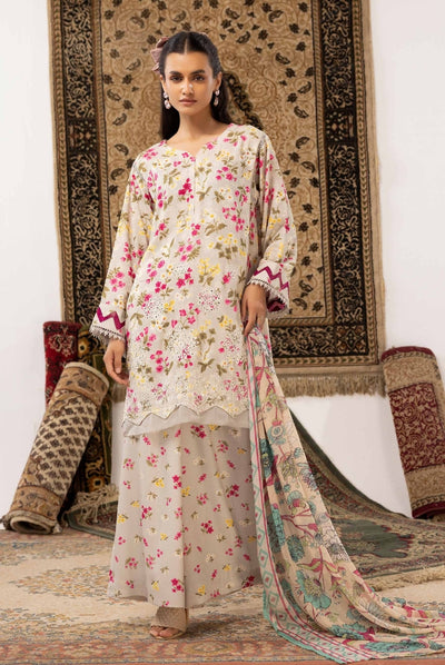 3 Piece Stitched Embroidered Digital Printed Suits Collection From Abeera By Johra - 05