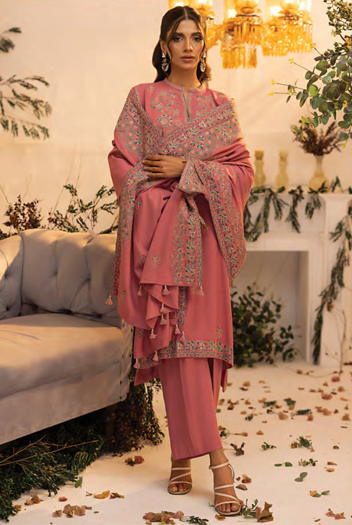 3 Pc Stitched Embroidered Winter Suits Collection By Lakhany - 05