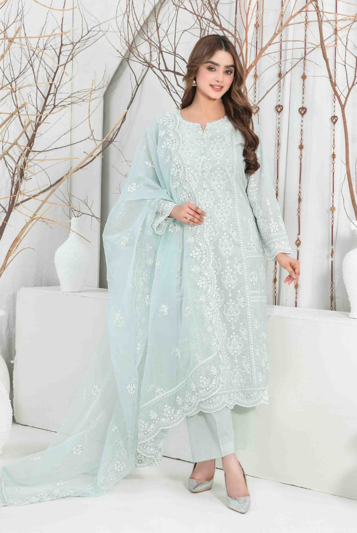 3 Piece Stitched Fancy Embroidered Lawn Suit From Aeni By Tawakkal - 05