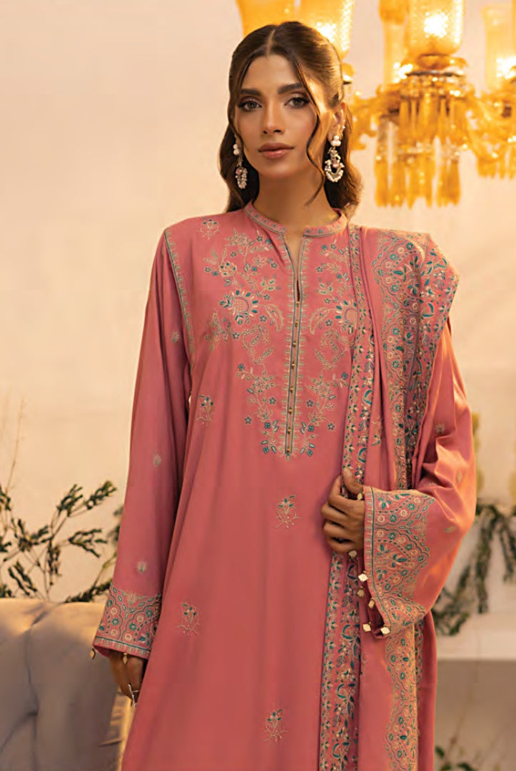 3 Pc Stitched Embroidered Winter Suits Collection By Lakhany - 05