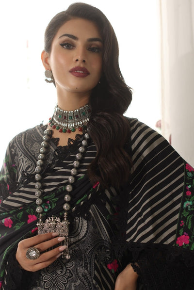 3 Piece Stitched Embroidered Linen Shawl Suits From Virsa By Charizma - 05