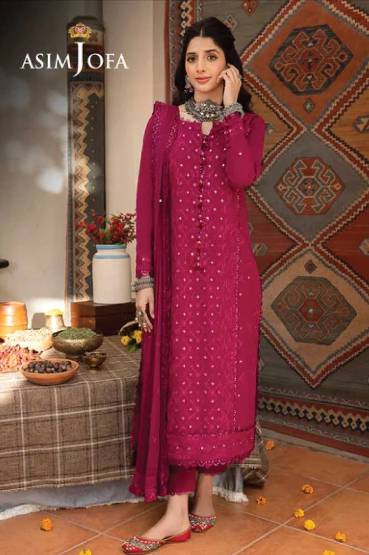 Asim Jofa Shadow Work 3Piece Stitched Suit – 13