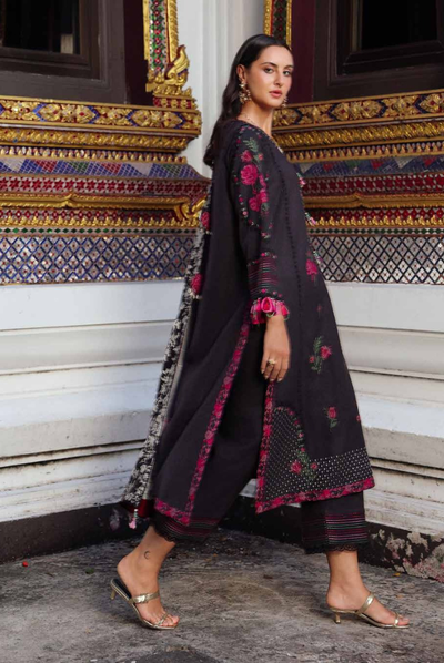 3 Piece Stitched EMBROIDERED PEACH LEATHER WITH PRINTED WOOL SHAWL by Charizma Poshima Vol-1'25 PSW5-05